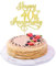 Xsstarmi 1 Pack Happy 40th Anniversary Cake Topper Glitter Wedding Pick Cheers to 40 Years Decorations Birthday Party Gold (UKXM434-40th)