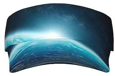 PEIXEN Outer Space Views from Spaceship Sun Visor Hats Adjustable Empty Top Baseball Cap Stylish Sunscreen Visor Cap Unisex Sports Caps Black, Schwarz , One size