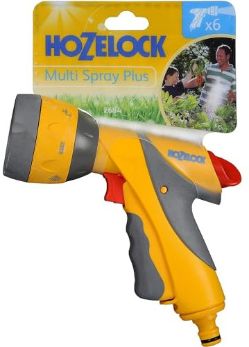 AMK® Hozelock Multi Spray Plus Gun Garden Hose Water Watering Sprayer Nozzle with 6 Settings
