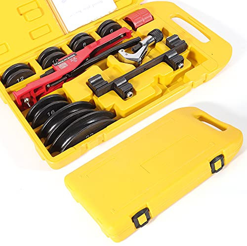 Handrohrbieger, Rohrbiegegerät mit 6-22mm Biege-Satz für 6 bis 22mm zu biegen Biegesegmente 6