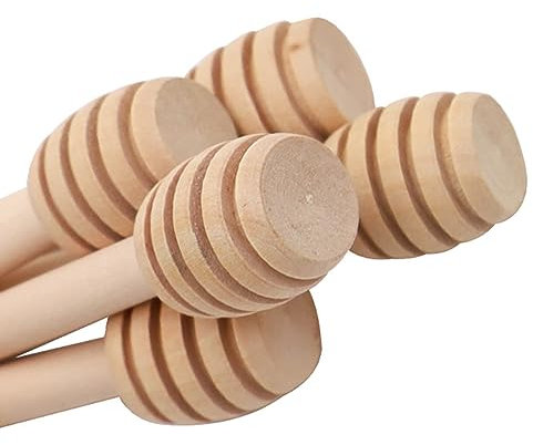 BIOSA Wooden Honey Dipper Stick Long Handle Honey Spoon Dispense Drizzle Honey Small Honey Spoon SticksWedding Party Favors for Honey