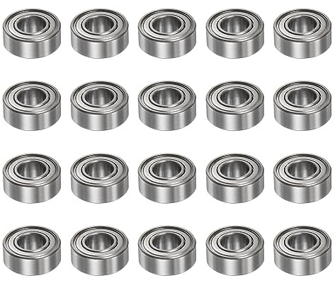 QUARKZMAN 20Stk 686ZZ Kugellager Tief Rillenkugel Lager 6mm Bohrung 13mm AD 5mm Dick Chrom Stahl ABEC1 Doppel Abgeschirmt Lager Rillenkugellager Bearing für Motoren Pumpen Förderer