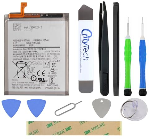 OnlyTech Kit di riparazione batteria per Samsung Galaxy Note 10 Lite SM-N770-4500mAh - con 10 strumenti e adesivi
