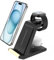 SPGUARD 3 in 1 Wireless Charger Station für Fitbit Versa 3 / Versa 4 / Sense 2 / Sense, Google Watch 3/2 Wireless Ladestation für iPhones/Galaxy/Galaxy Bud Pro/AirPods (Nicht für Pixel Watch 1)