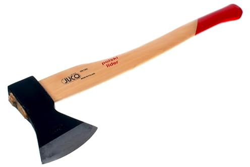 NAJDER Axt / 2 kg - 900 mm langlebige gehärtete Spitze, DIN 7294, Buchenstiel, starker Keil, ideal für Garten und BAU, sehr scharf und präzise, Härte 47-55 HRC