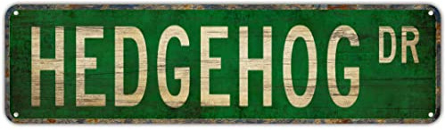 Texsource Igel Schild Igel Dekor Wanddekoration 10*40 CM Metall Vintage Dekorative Wanddekoration