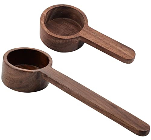 2 Cuillère Doseuse à Café, CuillèRe Doseuse En Bois, Cuillère à Café en Bois, Cuillère à Mesurer en Bois, Ensembles de CuillèRes Doseuses pour Mesurer Le Café Lait en Poudre Farine Feuille de Thé