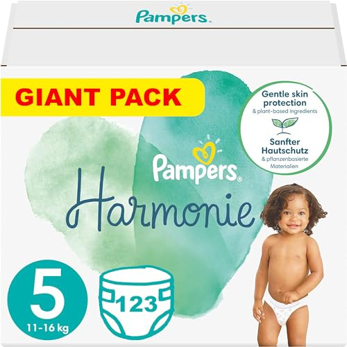 PAMPERS Harmonie Größe 5, 123 Windeln (11-16 kg)