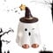 Taza de café de cerámica, taza de Halloween, taza de fantasmas, sombrero de estrella de color café, taza de espíritu intermitente, fiesta de regalo divertida, taza de café de Halloween para niños,