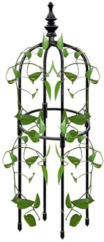 Garden Plant Obelisk,Climbing Plant Support, Rustproof Metal Trellis for Climbing Plants Support in Garden, Sturdy Vine Rose Tower for Outdoor Decorative Use Rose Tower Vine Supports For Climbing Vine