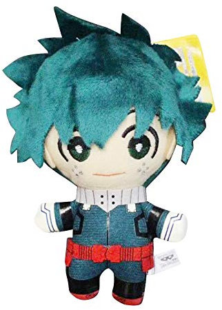 Zhongkaihua MHA Midoriya Izuku Plüschfigur, 15 cm, Plüschkissen, Anime, PP-Baumwolle, weich, gefüllt, pelzig, Autotasche, Heimdekoration, Anhänger für Fans