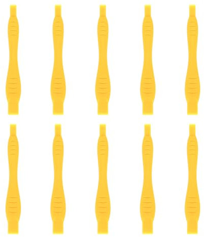 sourcing map 10pcs Universal Pry Spudger Tool, Phone Pry Opening Tool Plastic Crowbar for Cell Phone, PC, Laptop Tablet Screen Repairing, Yellow