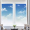 Eiauiuo Fensterfolie Milchglasfolie 3D Blauer Himmel und weiße Wolken Blickdicht Sichtschutzfolie Fenster Dekorfolie Statisch Haftende Glasaufkleber für Schlafzimmer Badezimmer Büro Glas Fenster & Tür