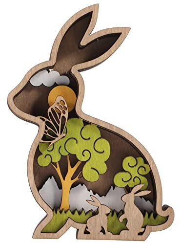 Cabilock Ostern Modell Zarte Verzierung Decor Holz Figurine Handwerk Für Jungen Und Mädchen Dekorative Artikel