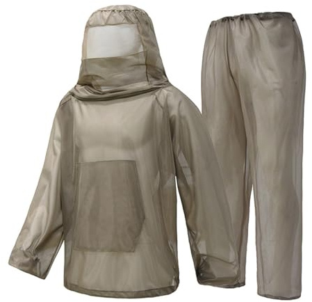 Outdoor-Moskitonetz-Kleidungsnetz, Hemd, Netz-Kapuzenjacke, Honig-Harvess-Kleidung, Imker-Netz-Kapuze