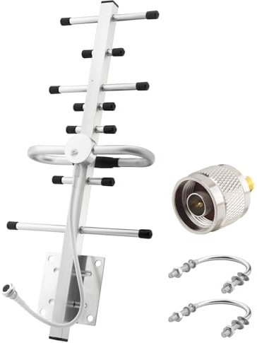 Kaunosta Antenna Yagi direzionale per ripetitore del segnale del telefono cellulare/ripetitore cellulare con connettore SMA femmina N 10dBi 4G LTE a banda larga 698-2700 MHz Antenna esterna universale