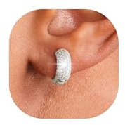 HANLI Ohrringe Creolen Gold/Silber 925 Damen Herren - 14K Gold/White Gold Vergoldet mit Cubic Zirkonia Hypoallergen Wasserfest Modeschmuck Creolen Ohrringer für Männer Schmuck