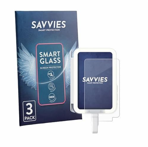 Savvies 3 Stück Panzer Schutz Glas für Insta360 Snap 9H Schutzfolie, Glas-Folie, HD Klar, Blasenfrei, Anti-Fingerabdruck, Stoßfest, Displayschutz