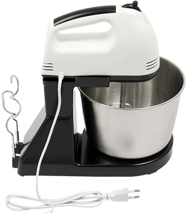 Batidora eléctrica de 7 velocidades, 180 – 350 W, batidora de mano con cuenco de 1,7 L, amasadora, batidora de cocina para verduras, ensalada, mantequilla, masa, nata y leche