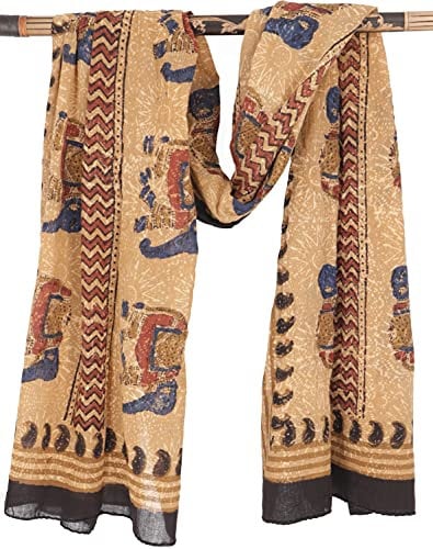 GURU SHOP Leichter Pareo, Sarong, Handbedrucktes Baumwolltuch - Farb Kombination 12, Herren/Damen, Baumwolle, 180x110 cm