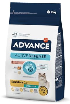 ADVANCE Sterilized mit Lachs +1 Jahr Katzenfutter 1,5kg, 1er Pack (1 x 1.5 kg)