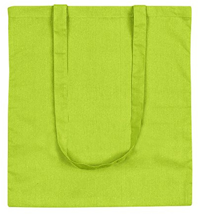 eBuyGB Shoulder Bag Natural Eco Friendly Tote Cotton Shopper - Ideal for Printing, Lime Green, Pack of 10