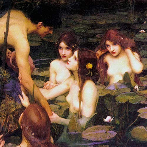 1art1 John William Waterhouse Poster Hylas Und Die Nymphen, 1896 Kunstdruck Bild 70x70 cm