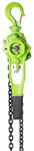 LABT grüner Kettenzug mit 1t (1000 kg) Nennlast und 1,5m Kette - Flaschenzug mit Handratsche - Stabiler Ratschenzug - Hebezug - Handratschenzug mit Kette - Hand-Kettenwinde