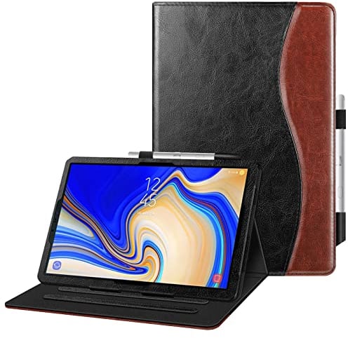 Fintie Hülle für Samsung Galaxy Tab S4 10.5 T830 / T835 2018 Tablet - Multi-Winkel Betrachtung Kunstleder Schutzhülle mit Dokumentschlitze und S Pen Halter, Auto Schlaf/Wach Funktion, Doppelfarbig