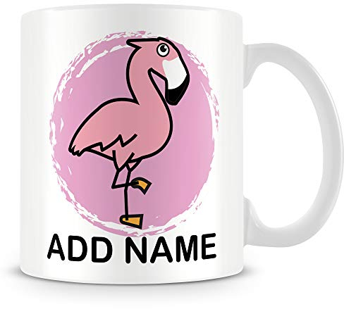 MUGGZ Flamingo Mug - Personalised Cup with Name - Gift for Kids