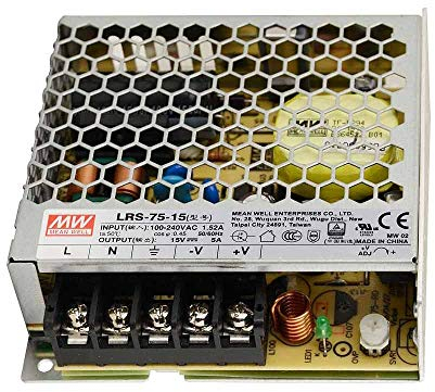 Meanwell Biltron Netzteil geschlossene Struktur, 1 Ausgang, VIN = 85-264 VAC, VDC = 120-370 V, 15 V, 75 W