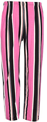 A2Z 4 Kids Girls Palazzo Printed Flared Wide Leg High Waist Long Pants - Palazzo Pink Stripes 9-10