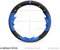 MEWANT Lenkradbezug für BMW 1er E81 E82 E87 E88 2008-2012/3er E90 E91 E92 E93 2006-2011, Schwarz und Blau