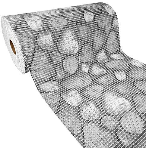 DecoMeister Alfombra de Baño Alfombrilla Antideslizante de PVC Tapete Lavable de Espuma Suave Estera Multifuncional para Suelo Piscina Cocina Pasillo 65x60 cm Patrón Piedras