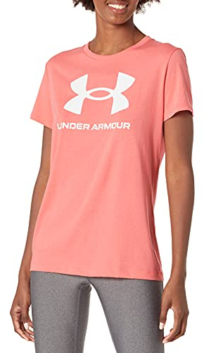 Under Armour Damen Live Sportstyle Graphic Short-sleeve Crew Neck T-shirt Hemd, Miami (852) / Weiß, S EU