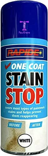 2x Spray Paint Aerosol Primer Matt Gloss Metallic Chalk Glitter Wood Metal Plastic (White Stain)