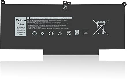 Wikinu 60Wh F3YGT Batterie pour Dell Latitude 12 7000 7280 7290 13 7000 7380 7390 P29S002 14 7000 7480 7490 P73G002 E7280 E7380 E7490 2X39G KG7VF DM3WC DM6WC 451-BBYE 453-BBCF