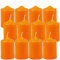 Wachskerzen Stumpenkerzen Orange Ø4cm x 6cm (12 Stück) Teelicht Durchmesser, in vielen Farben - Hergestellt in EU - Kerzen Blockkerzen - Wachs