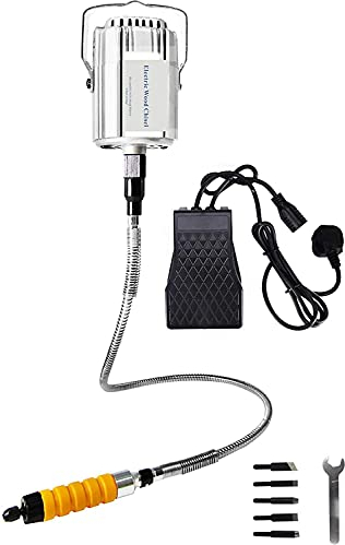 Elektrisches Meißel-Schnitzwerkzeug Holzschnitzmeißel Elektrisches Holzmeißel-Schnitzwerkzeug Flexibles Schaftschnitzen/Pedalsteuerung/Hochleistung 780W TDF