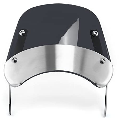 Pare-brise moto Universal Windshield déflecteur de vent pour 5 '' - 7 '' phares moto (Fumé)