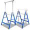 SWANEW 2 x Andamios de 200 kg de carga, caballete plegable de metal, altura de trabajo variable de 800 - 1300 mm, altura regulable,Blanco