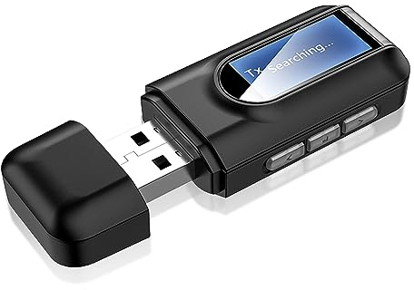 Bluetooth Adapter Audio 5.0: Nizirioo 2 in 1 Wireless Bluetooth Sender mit 3,5mm Klinke, USB Bluetooth Transmitter für Auto TV PC Musik Headset Lautsprecher, Plug und Play