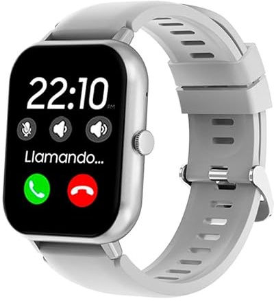 Cool Forest Smartwatch aus Silikon, Grau, für Anrufe, Gesundheit, Sport