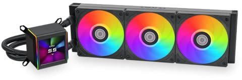 Lian Li GA GALAHAD II 360- Asetek 8th Gen- 2.88” IPS LCD screen- Screen recording for videos and photos -Pre-installed ARGB daisy-chainable radiator fans or UNI FAN SL-INF fans (GA2ALCD36B.US)
