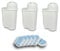 6 descaling tablets + 3 water filters suitable for Siemens EQ.3 s100, filter and descaler tabs (6a36 + 3xWF)