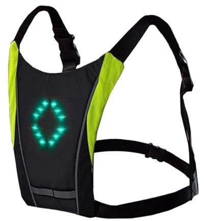 ICDKOYK Kabellos gesteuerter LED Indikator Rucksack revolutioniert das Fahrraderlebnis. Vielfältige Anwendungsmöglichkeiten: LED Indikator Fahrradrucksack, Grau