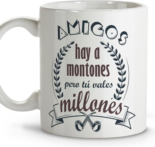 Tazas mensaje. Tazas de cafe. Tazas desayuno. Regalos originales para amigos. Taza cerámica 330 ml
