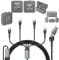 Betschkim 4-in-2 USB C Cable Replacement for DJI Mic 2, Mic, Rode Wireless Go II Microphone System, 3A Fast Nylon Braided Charging Cord with 4 Type-C Plugs - 5FT