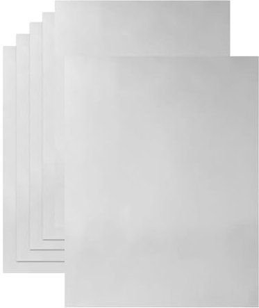20 Blatt silber-metallisches Kartonpapier, 21,6 x 27,9 cm, 250 g/m², spiegelnde Oberfläche, ideal zum Basteln, Einladungen und Dekorationen (Silber)