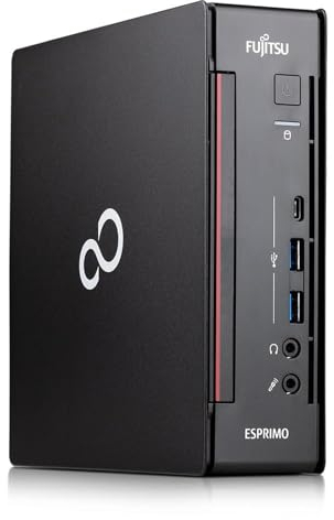 Fujitsu Esprimo Q957 Mini PC Computer Intel Pentium G4560, 8 GB RAM, SSD 250 GB NVMe, WLAN, Windows 10 Pro (Generalüberholt)